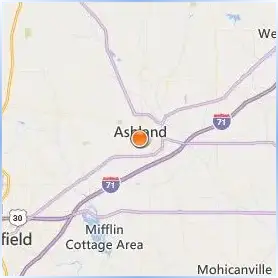 Ashland University Location Map Ashland University Location Map