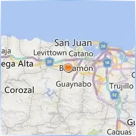 Universidad Central de Bayamon Location Map