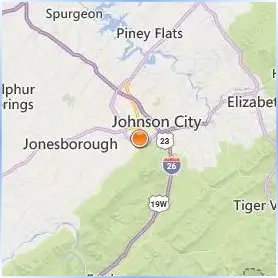 East Tennessee State University Location Map