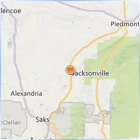Jacksonville State University Location Map