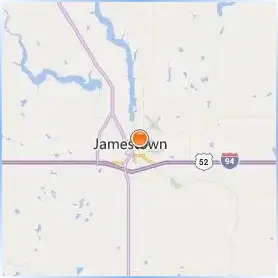 University of Jamestown Location Map University of Jamestown Location Map