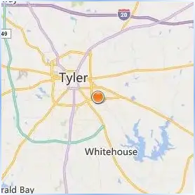 The University of Texas at Tyler Location Map