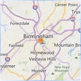 University of Alabama at Birmingham Location Map