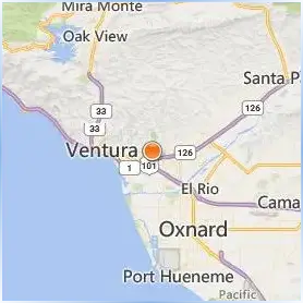 Ventura College Location Map Ventura College Location Map
